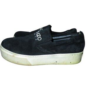 KENZO K-Skate canvas platform sneakers in black slip on 40 men's 8 women's 10